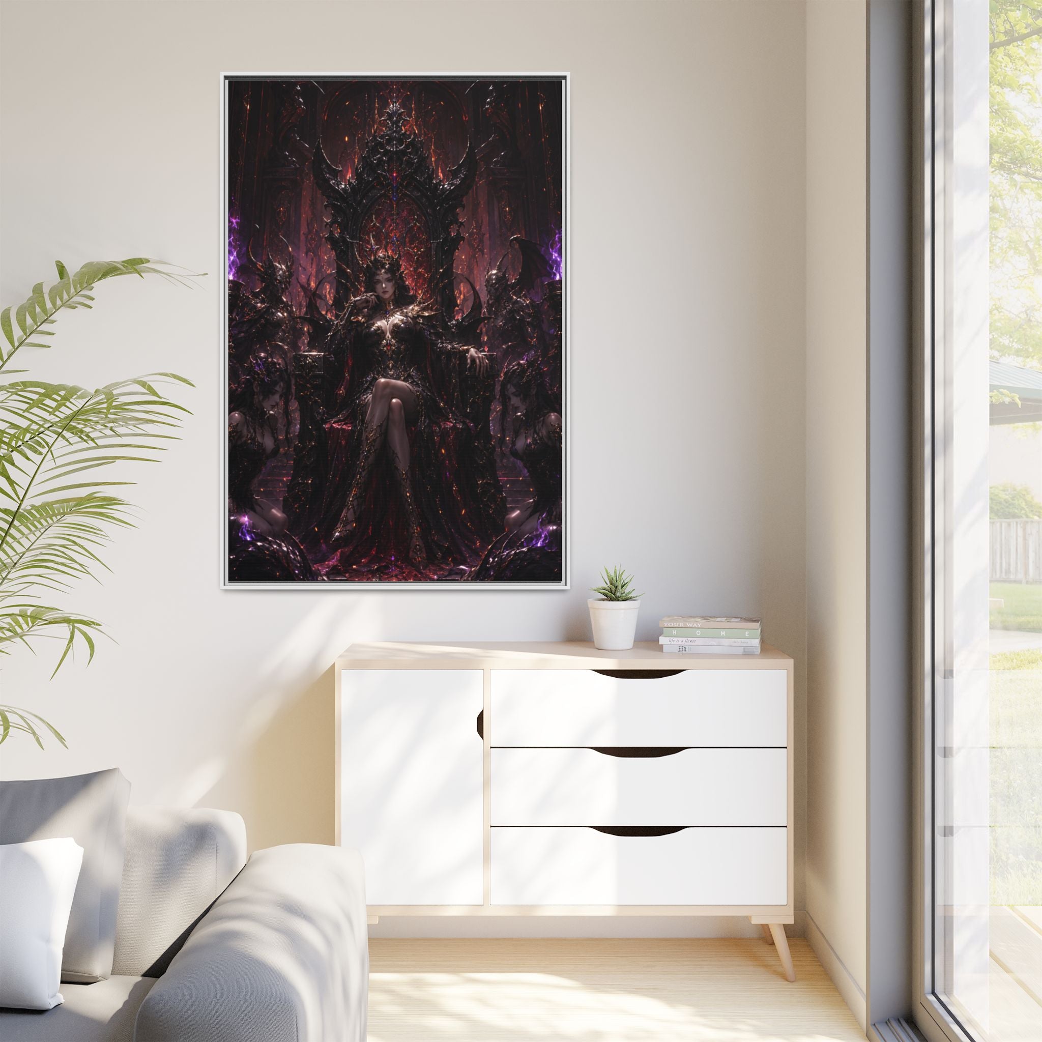 Dark Fantasy Queen Matte Canvas Framed Art