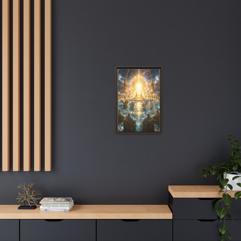 Heavenly Throne Room Matte Framed Canvas Print