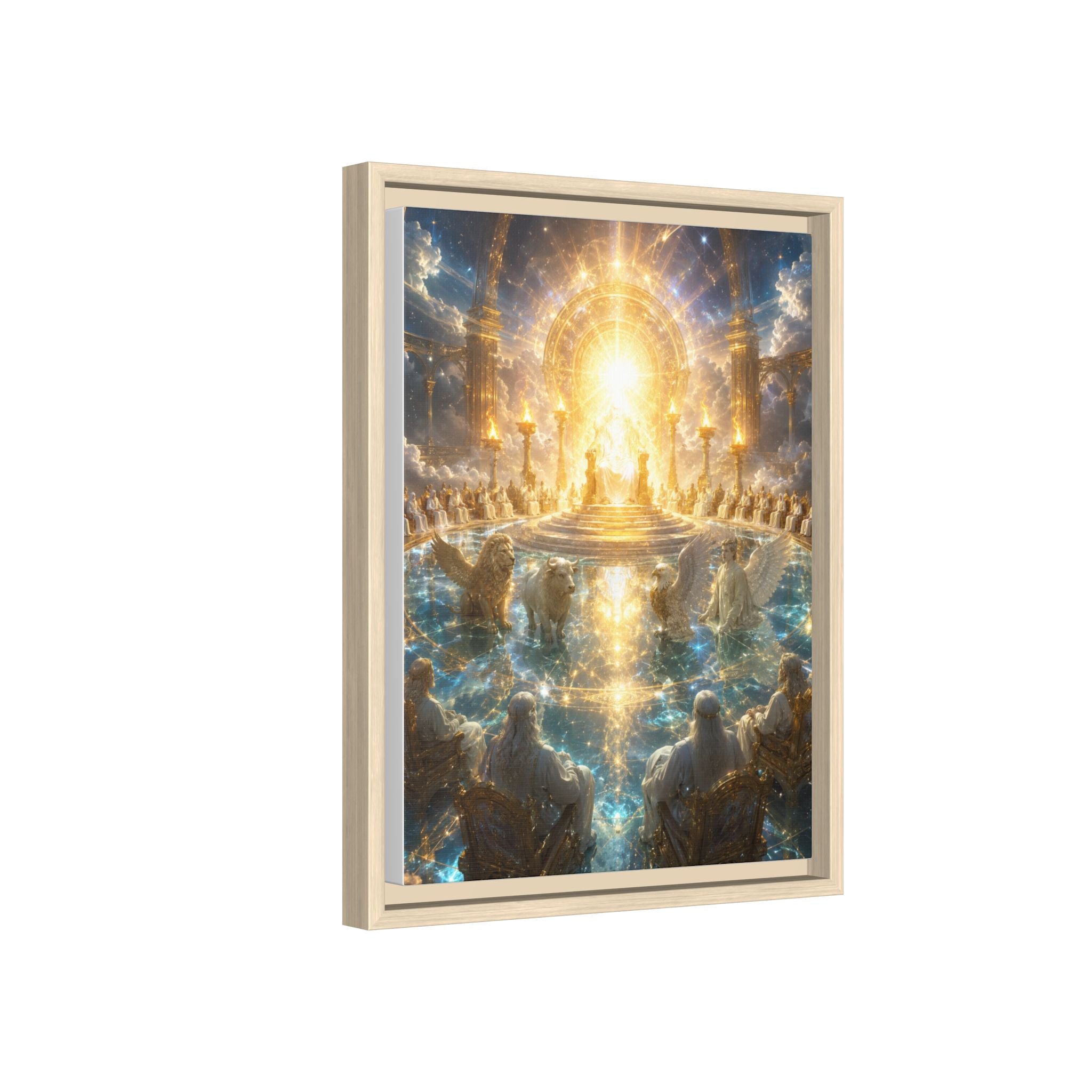 Heavenly Throne Room Matte Framed Canvas Print