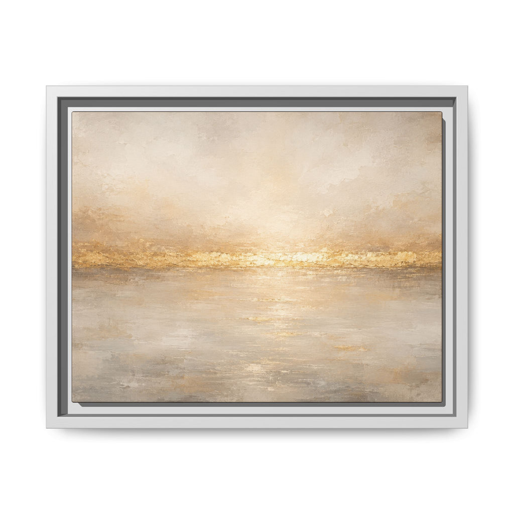 Golden Horizon Framed Canvas Wall Art