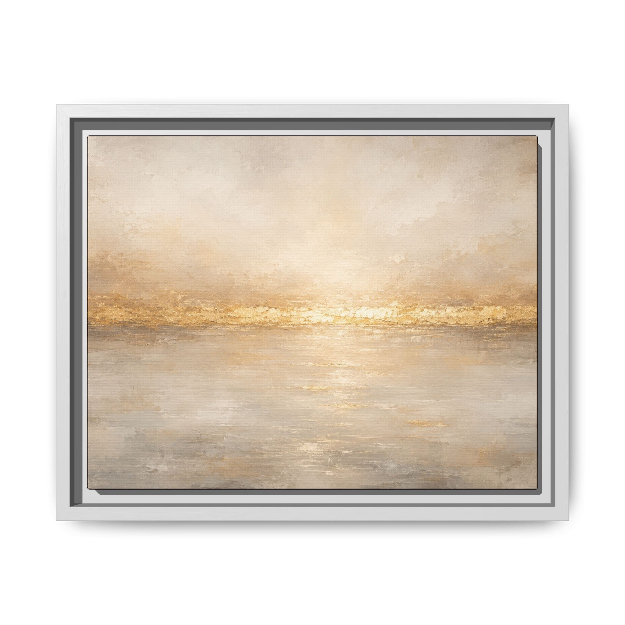Golden Horizon Framed Canvas Wall Art