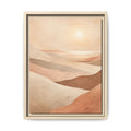 Desert Sunrise Landscape Framed Canvas | Neutral Wall Art