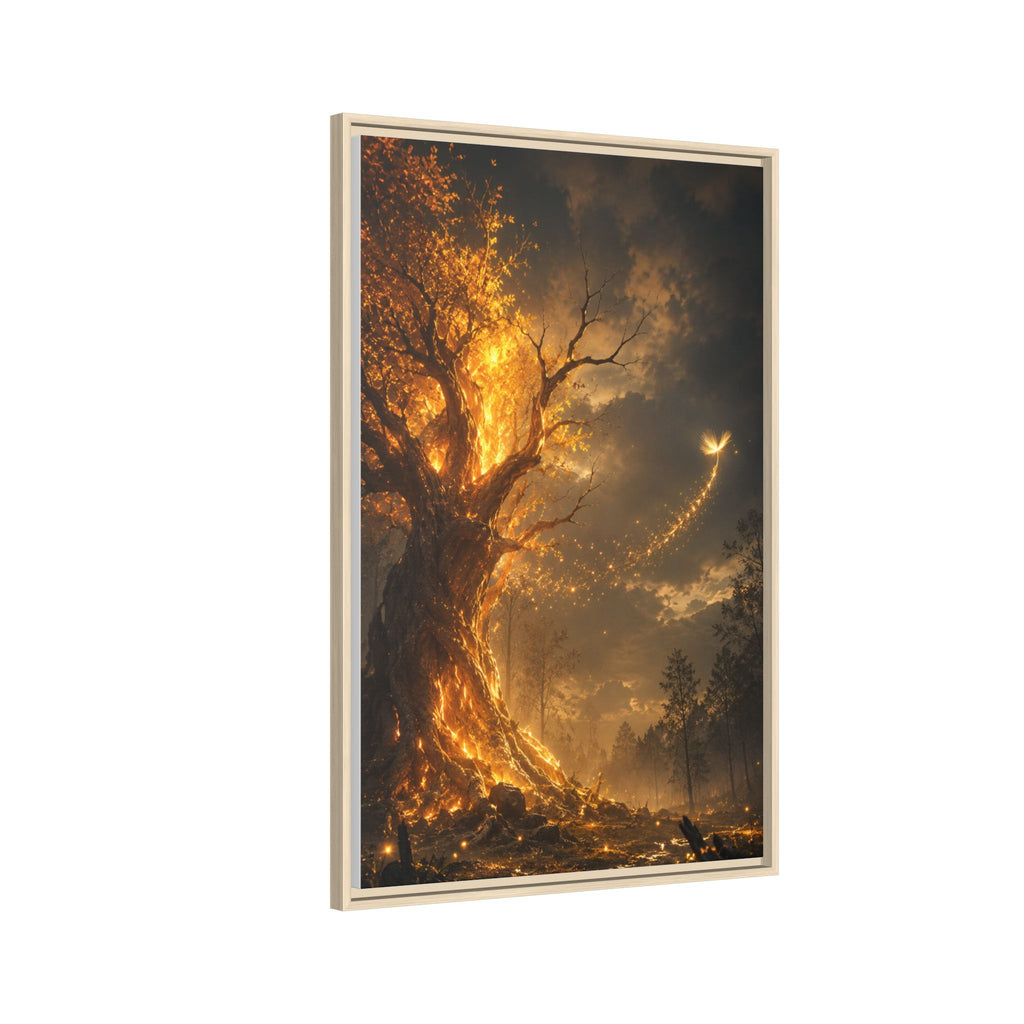 Framed Matte Canvas — Glowing Enchanted Tree Wall Art