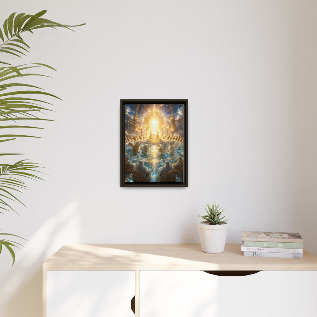 Heavenly Throne Room Matte Framed Canvas Print