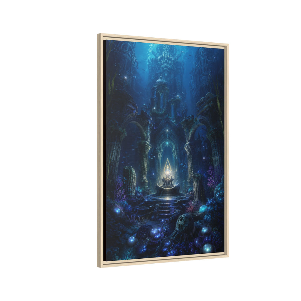 Fine Art Paper Print - Enchanted Underwater Temple Fantasy Art