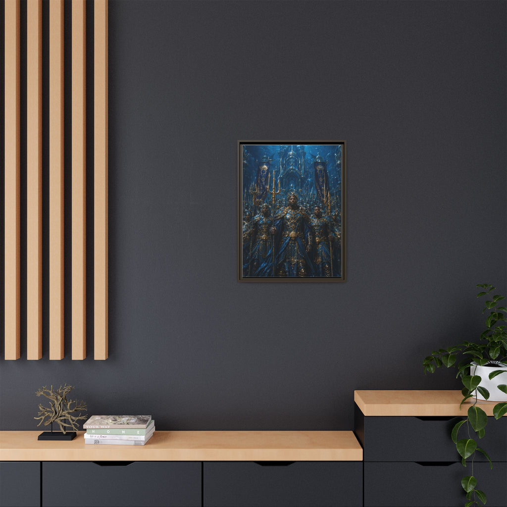 Framed Matte Canvas - Underwater King Artwork