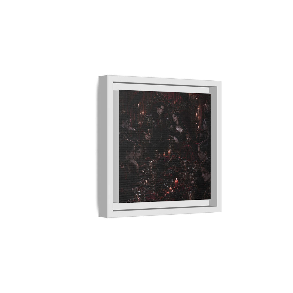 Gothic Victorian Dinner Party Matte Framed Canvas