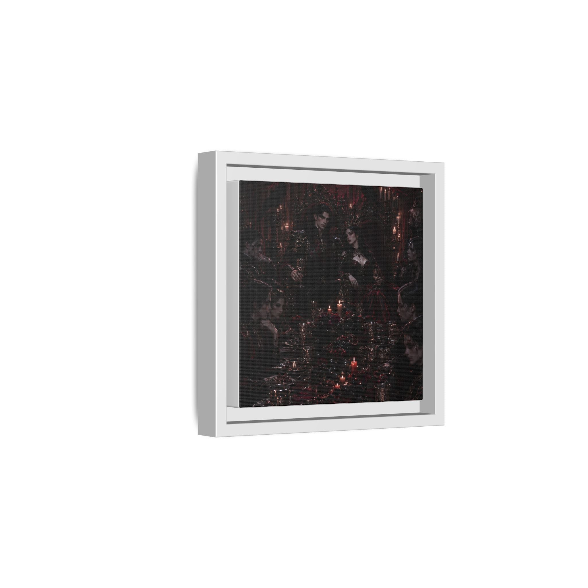 Gothic Victorian Dinner Party Matte Framed Canvas
