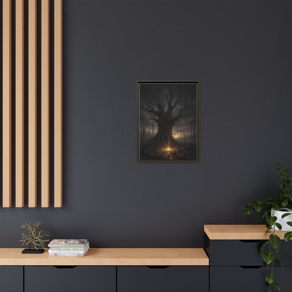 Dark Fantasy Tree Canvas Print — Framed Matte Wall Art