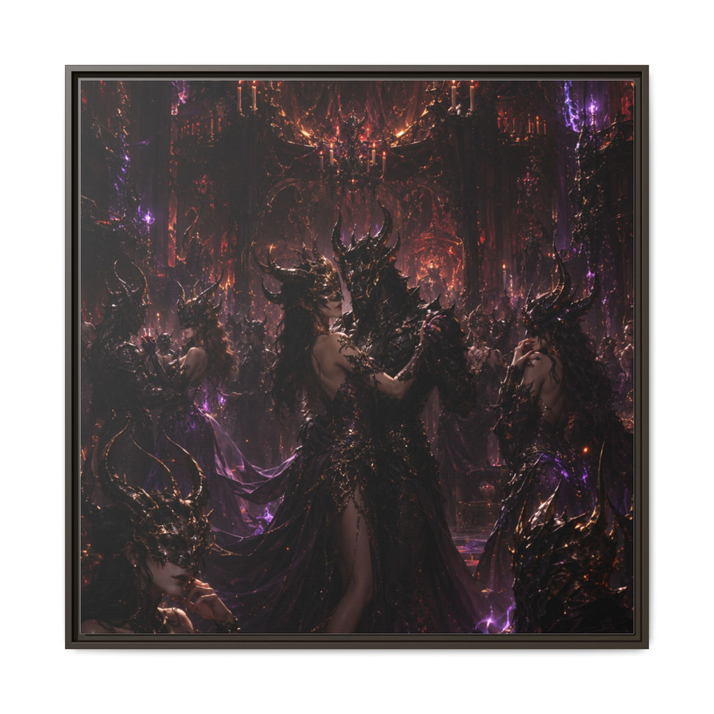 Framed Matte Canvas — Dark Fantasy Demon Lord Wall Art