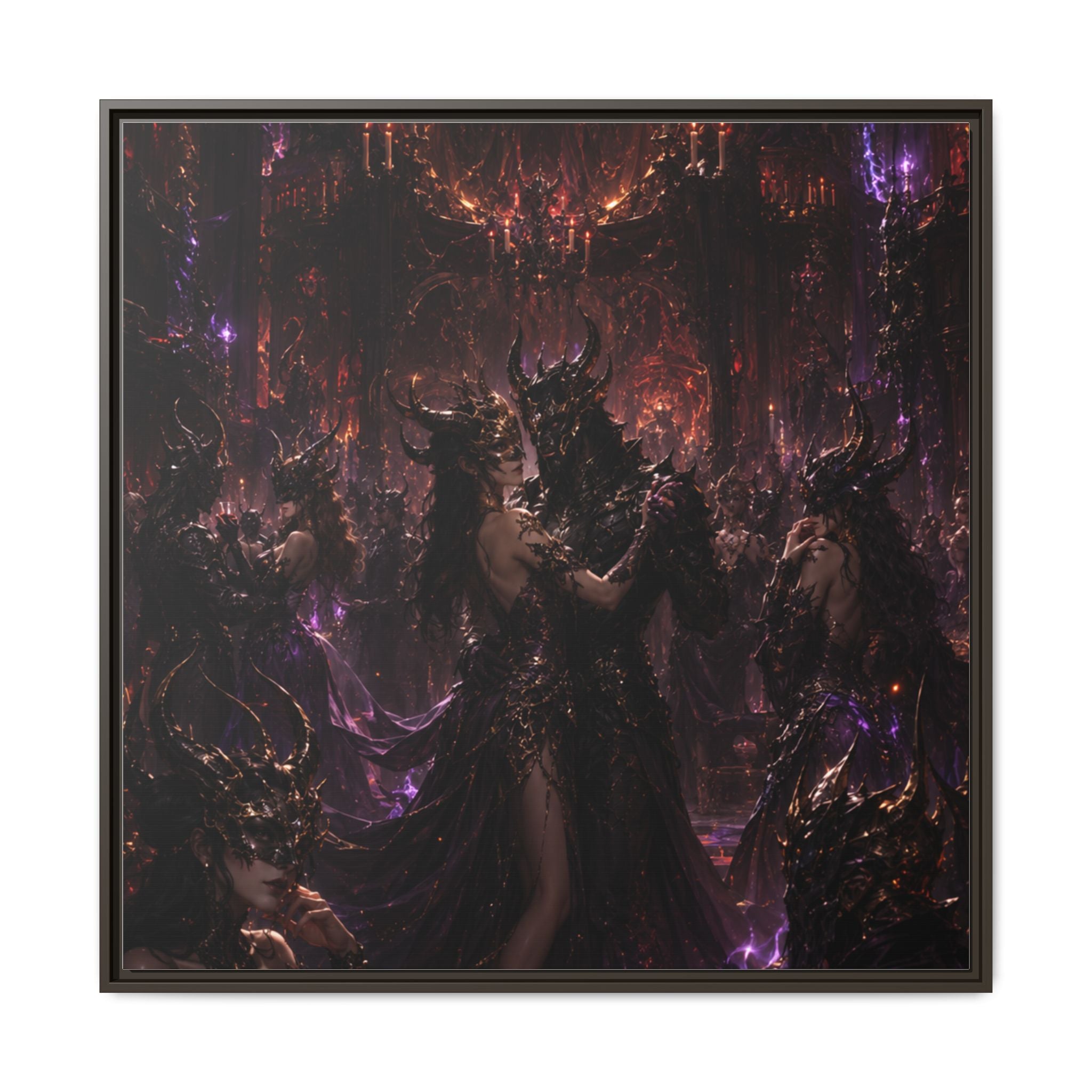 Framed Matte Canvas — Dark Fantasy Demon Lord Wall Art