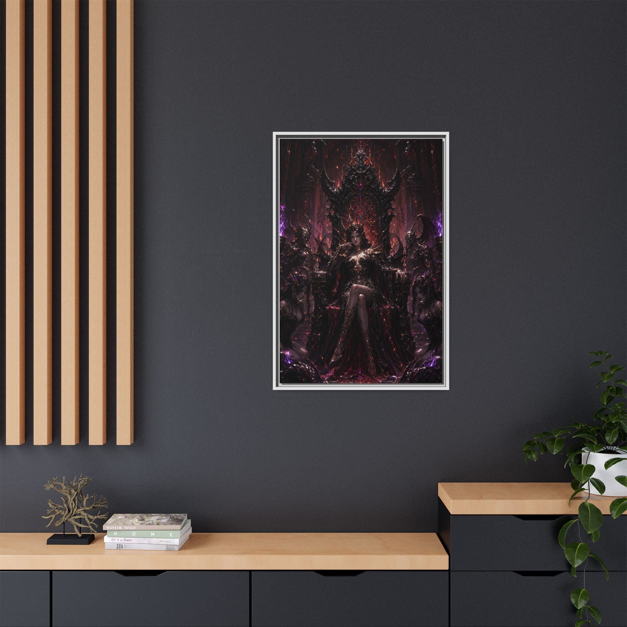 Dark Fantasy Queen Matte Canvas Framed Art