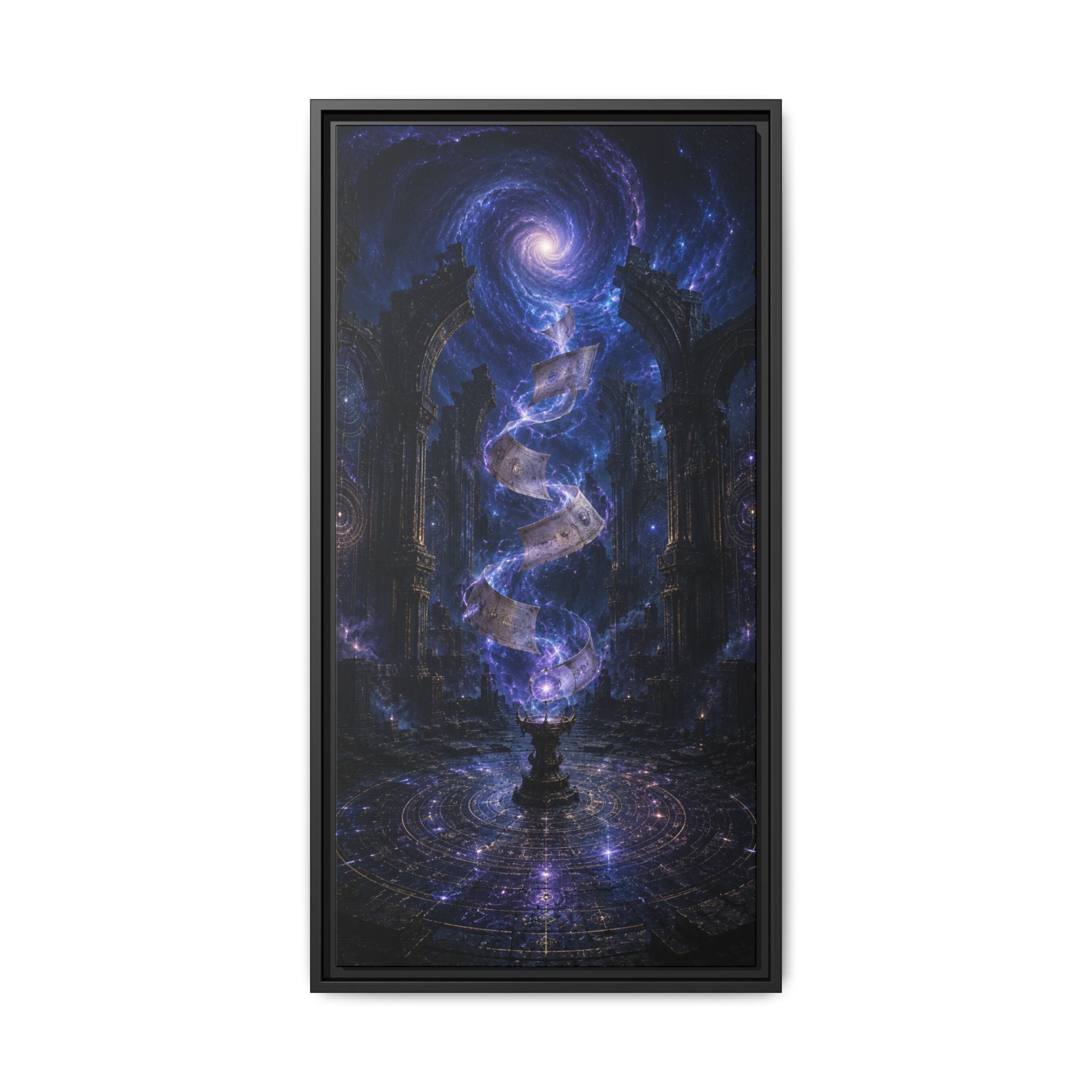 Cosmic Spiral Fine Art Paper Print — Mystical Galaxy Wall Decor