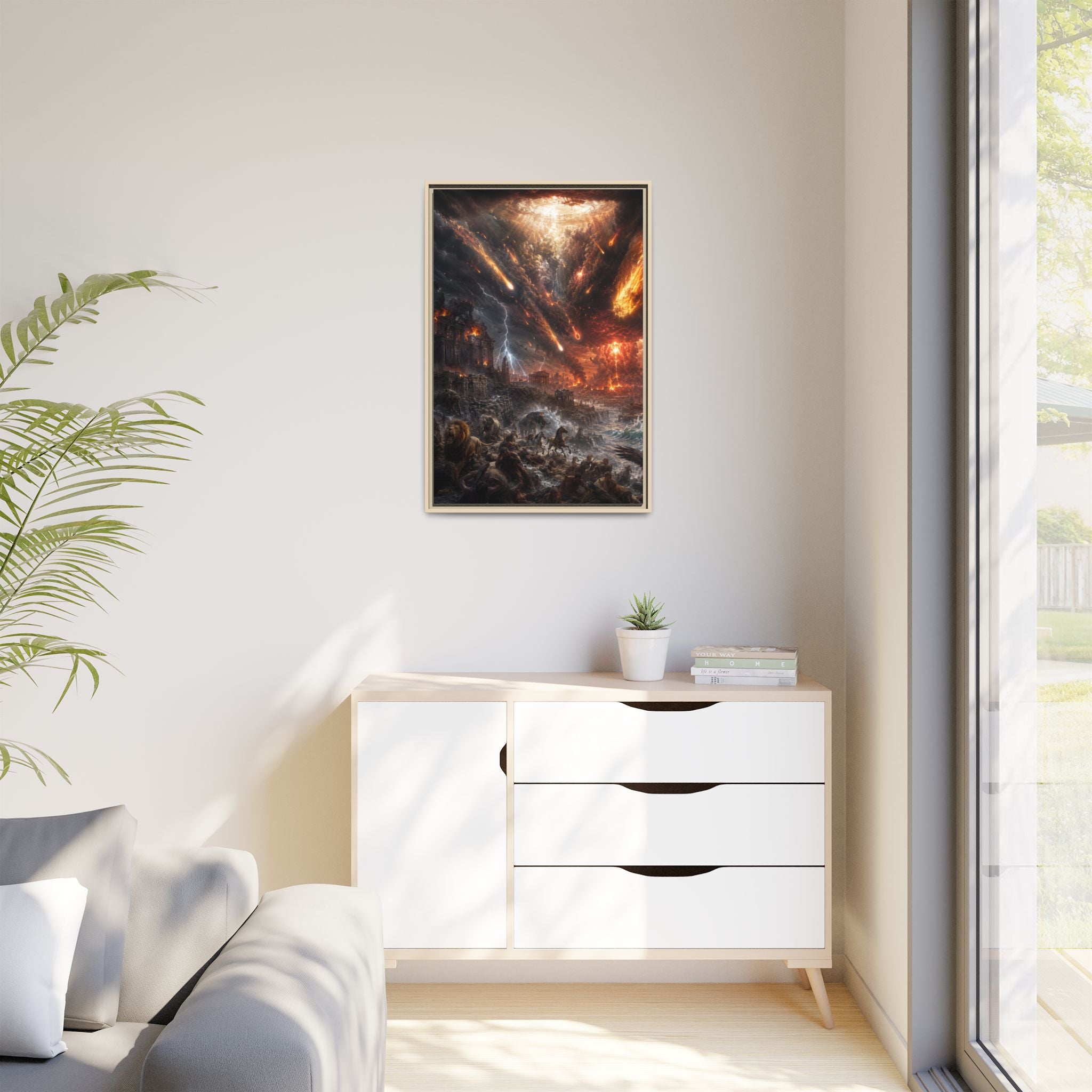 Apocalyptic Storm Matte Canvas Print (Framed)