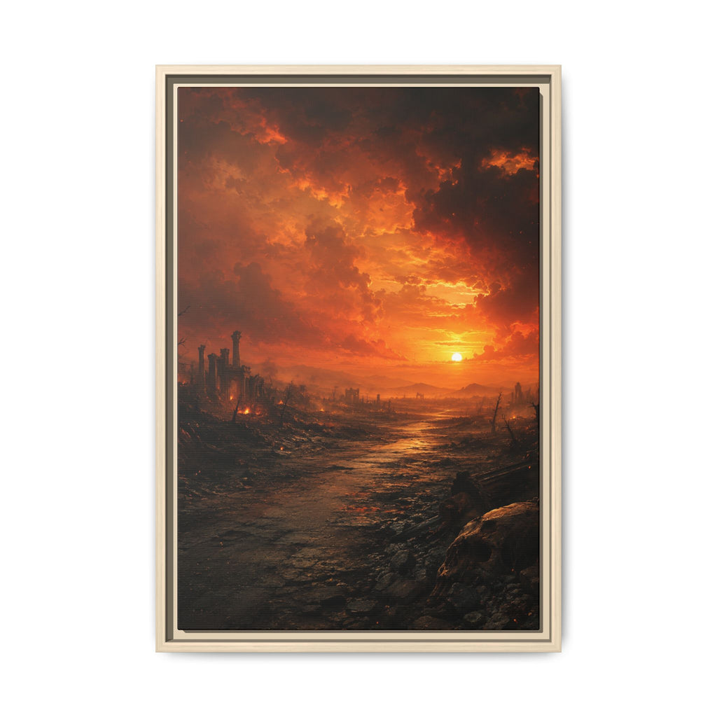 Fine Art Paper Print — Fiery Sunset Apocalyptic Landscape