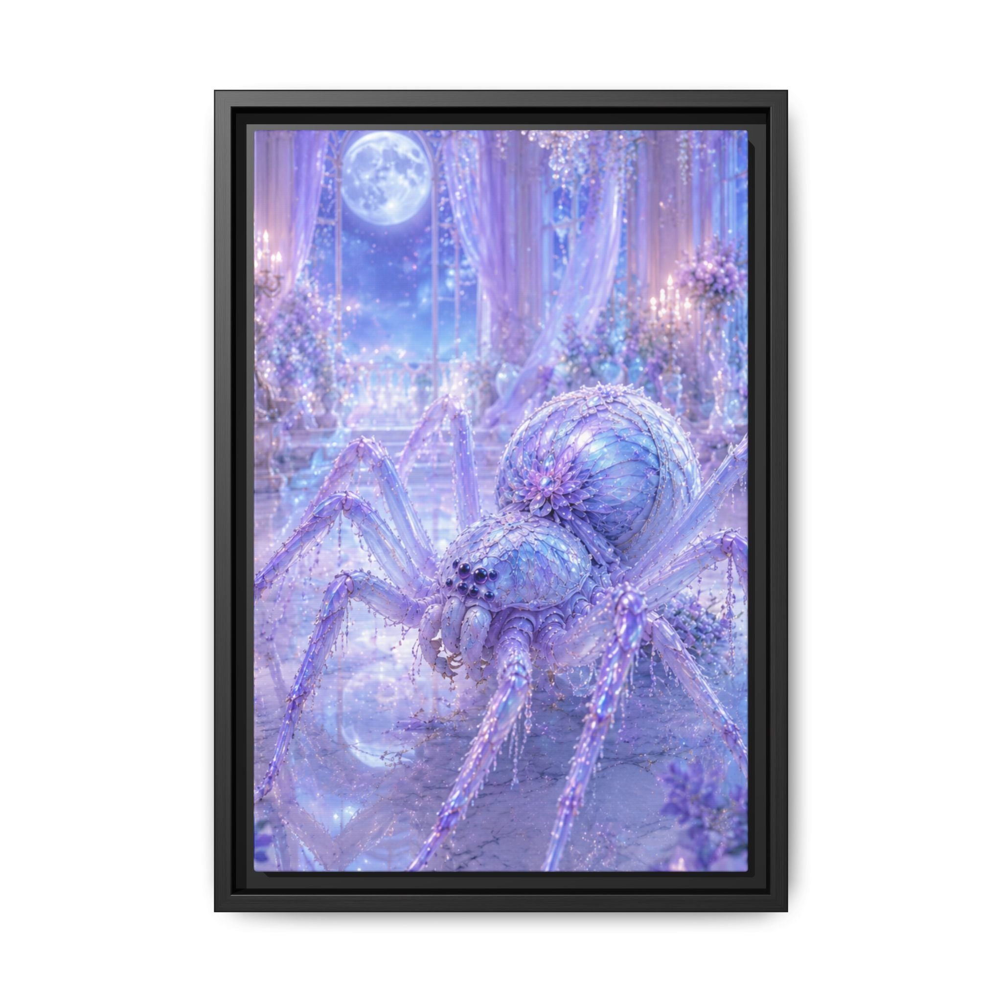 Moonlit Spider Fantasy Fine Art Paper Print — Lavender Enchanted Wall Art Fine Art Paper Print