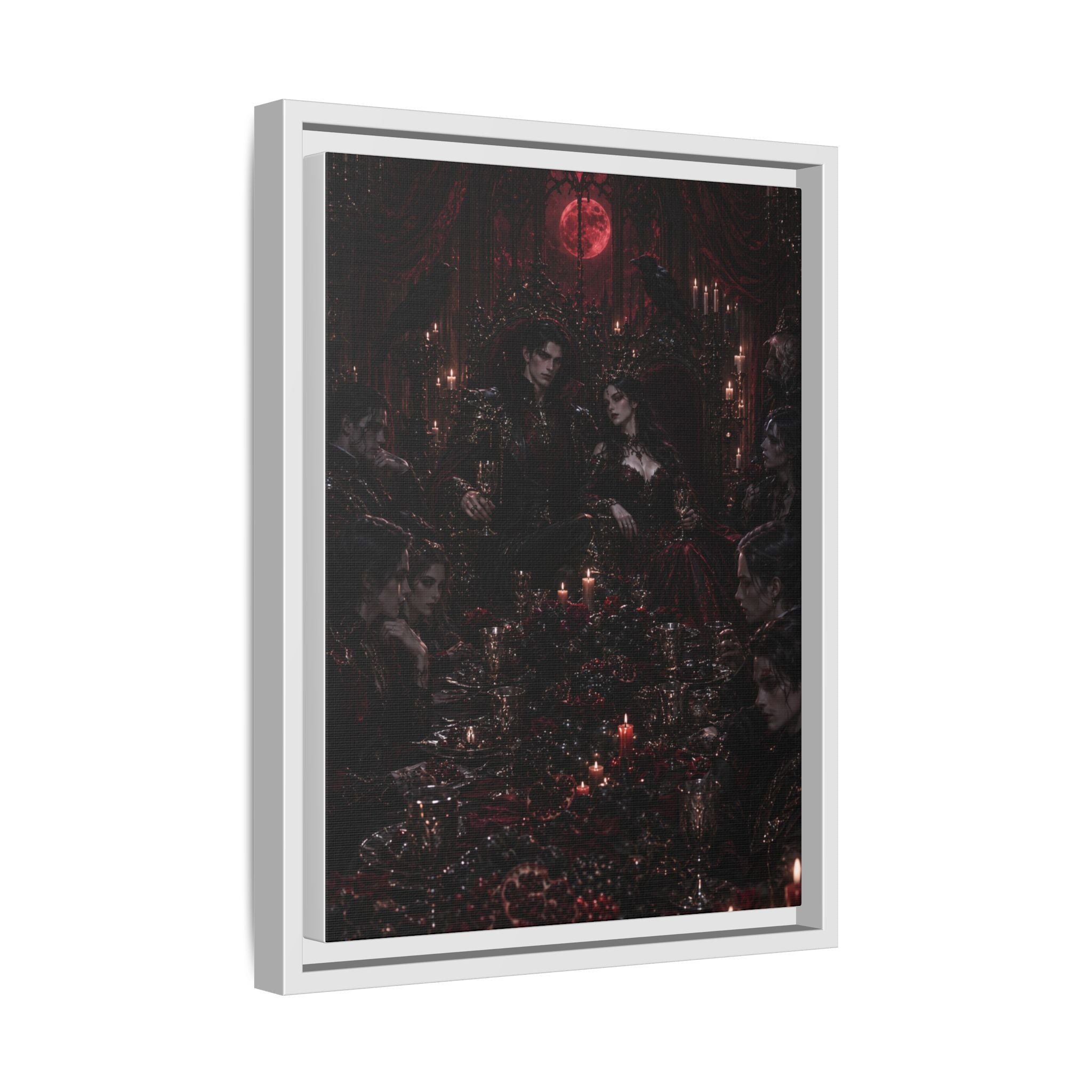 Gothic Victorian Dinner Party Matte Framed Canvas