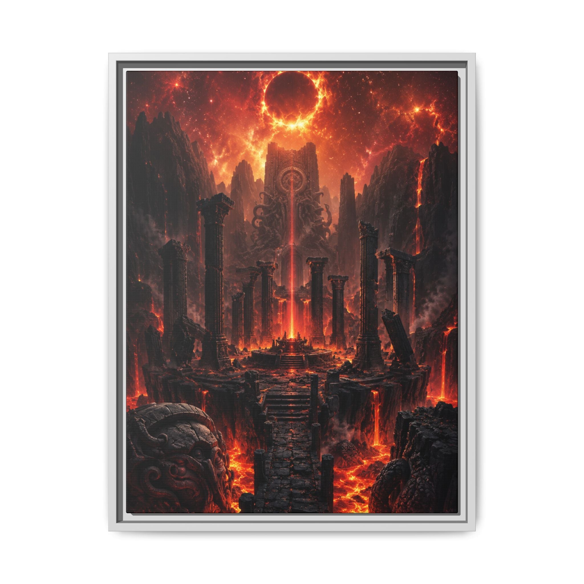 Fine Art Paper Print — Fiery Apocalyptic Landscape Wall Art