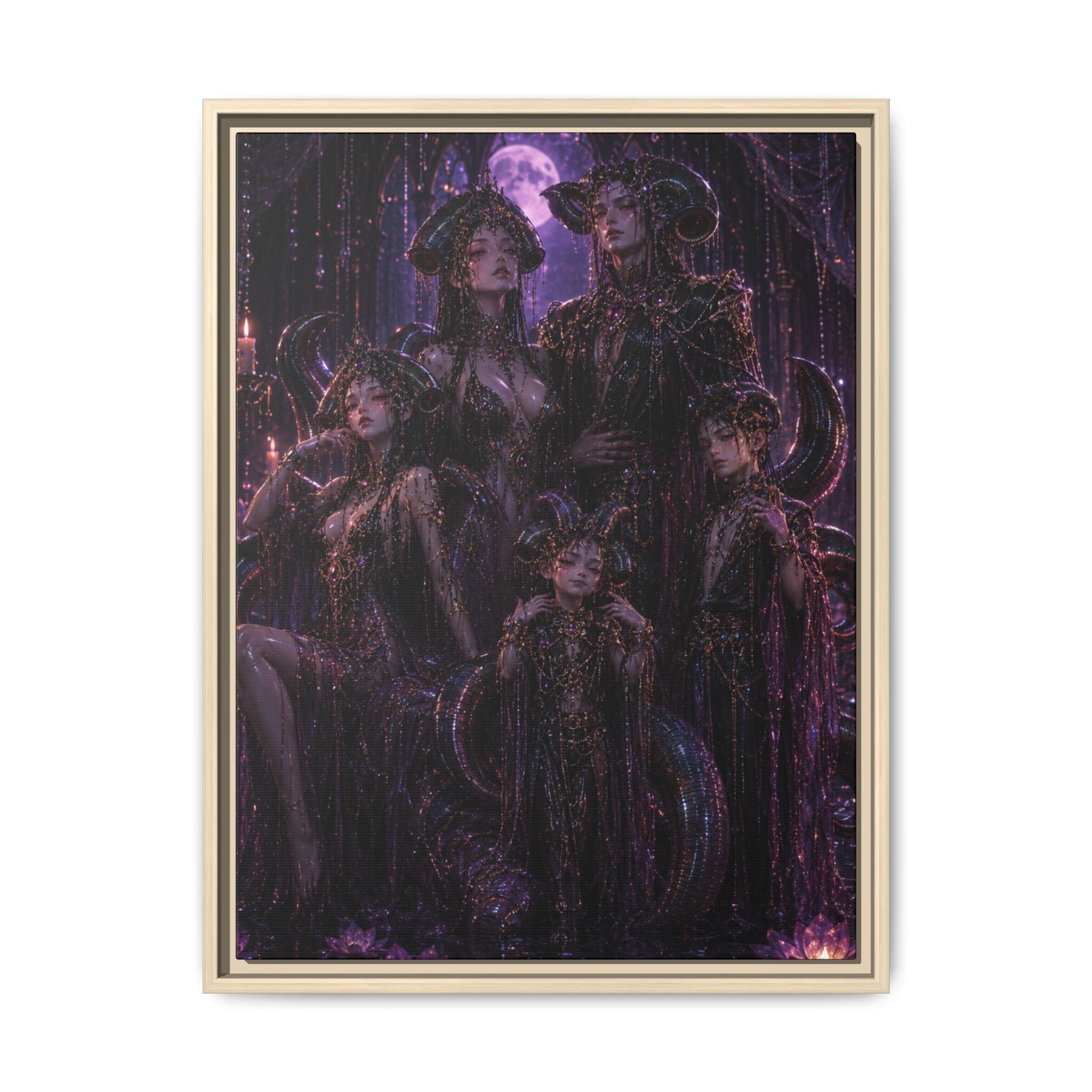 Gothic Moon Leeches Matte Fine Art Paper Print