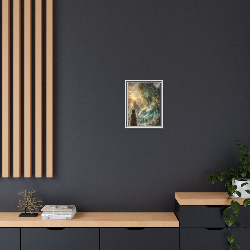 Framed Matte Canvas Print — Ocean Spirit Guardian Fantasy Art