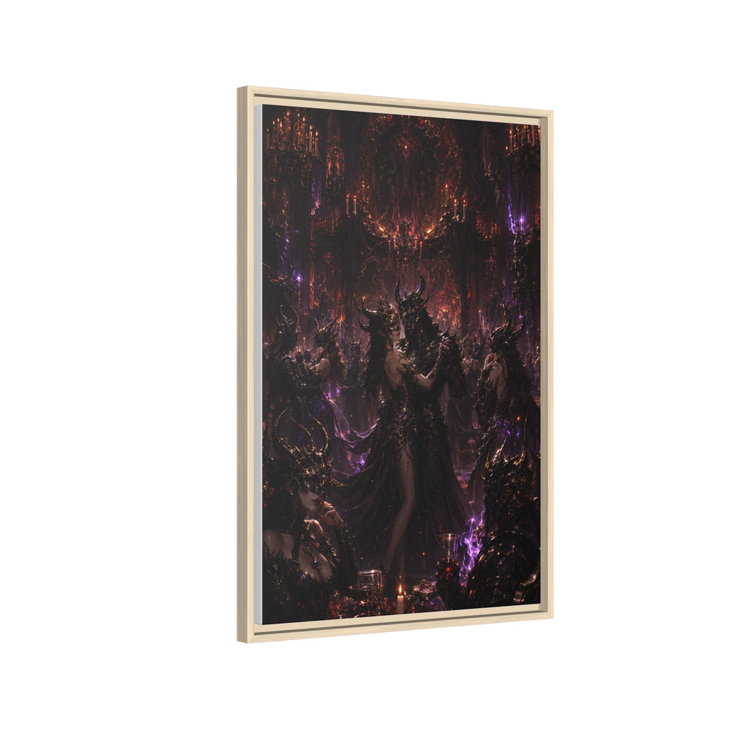 Framed Matte Canvas — Dark Fantasy Demon Lord Wall Art