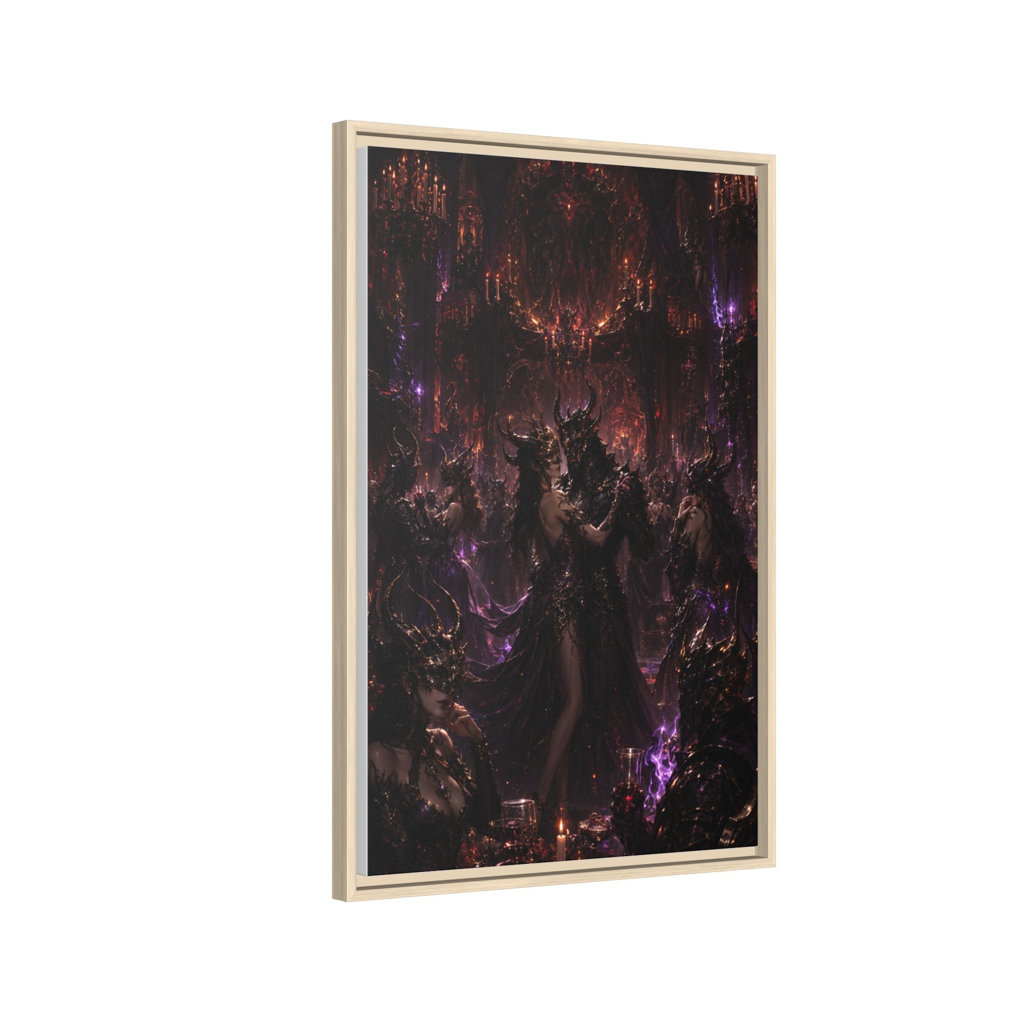 Framed Matte Canvas — Dark Fantasy Demon Lord Wall Art