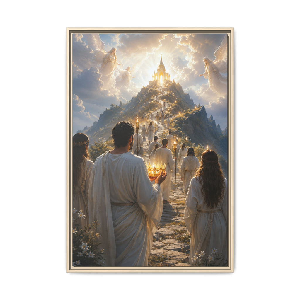 Fine Art Paper Print: Pilgrimage to the Heavenly City Spiritual Wall Art