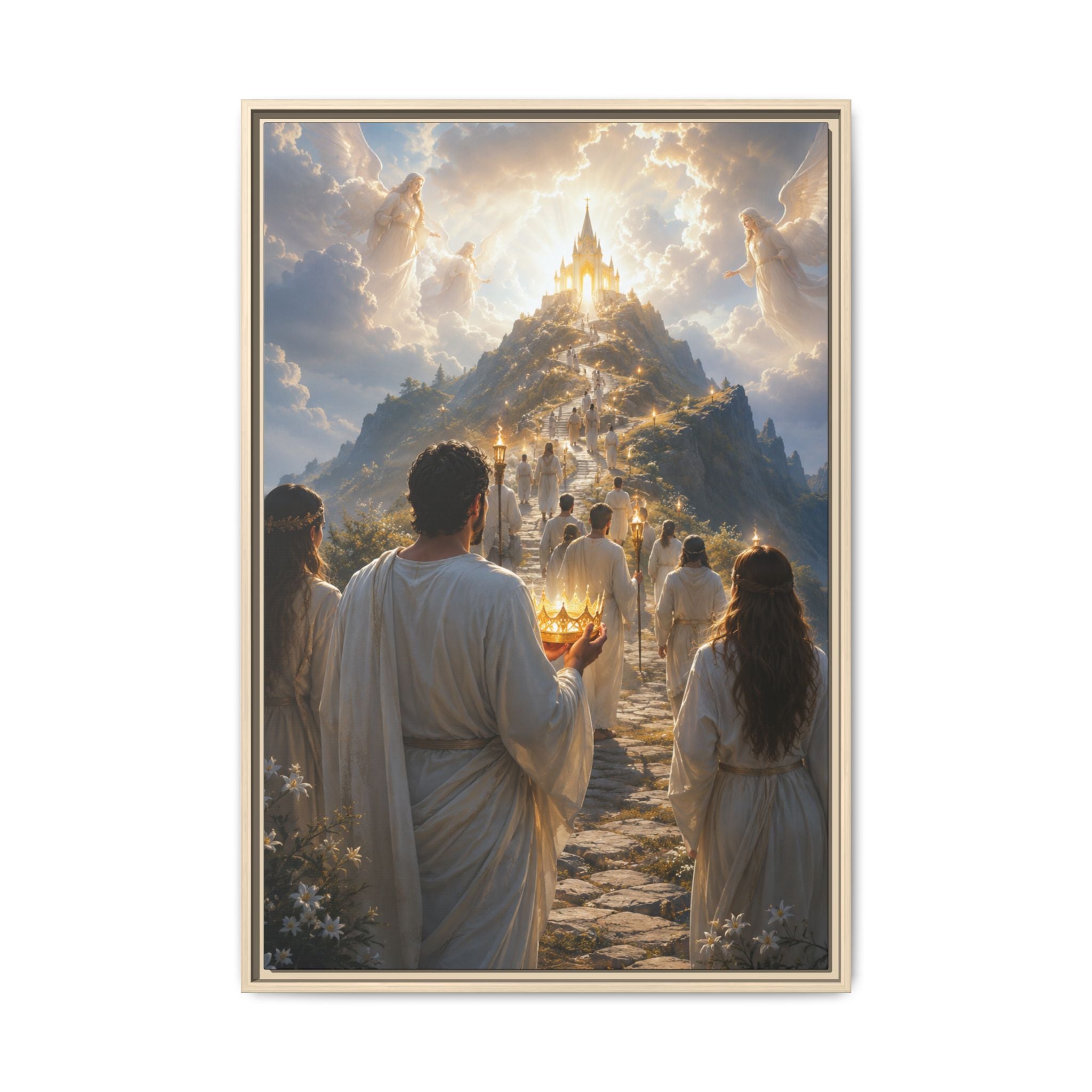 Fine Art Paper Print: Pilgrimage to the Heavenly City Spiritual Wall Art