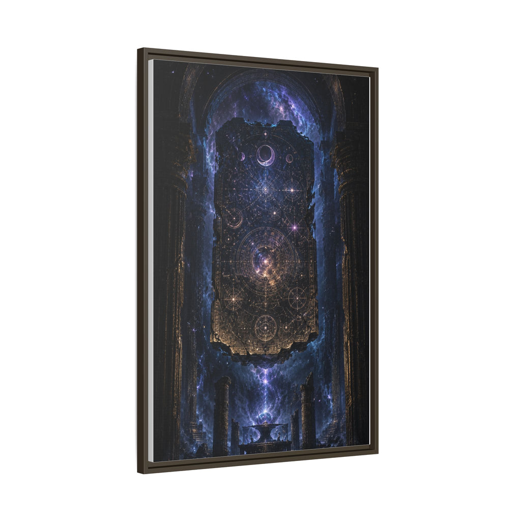 Framed Matte Canvas Wall Art — Cosmic Cathedral Galaxy Print
