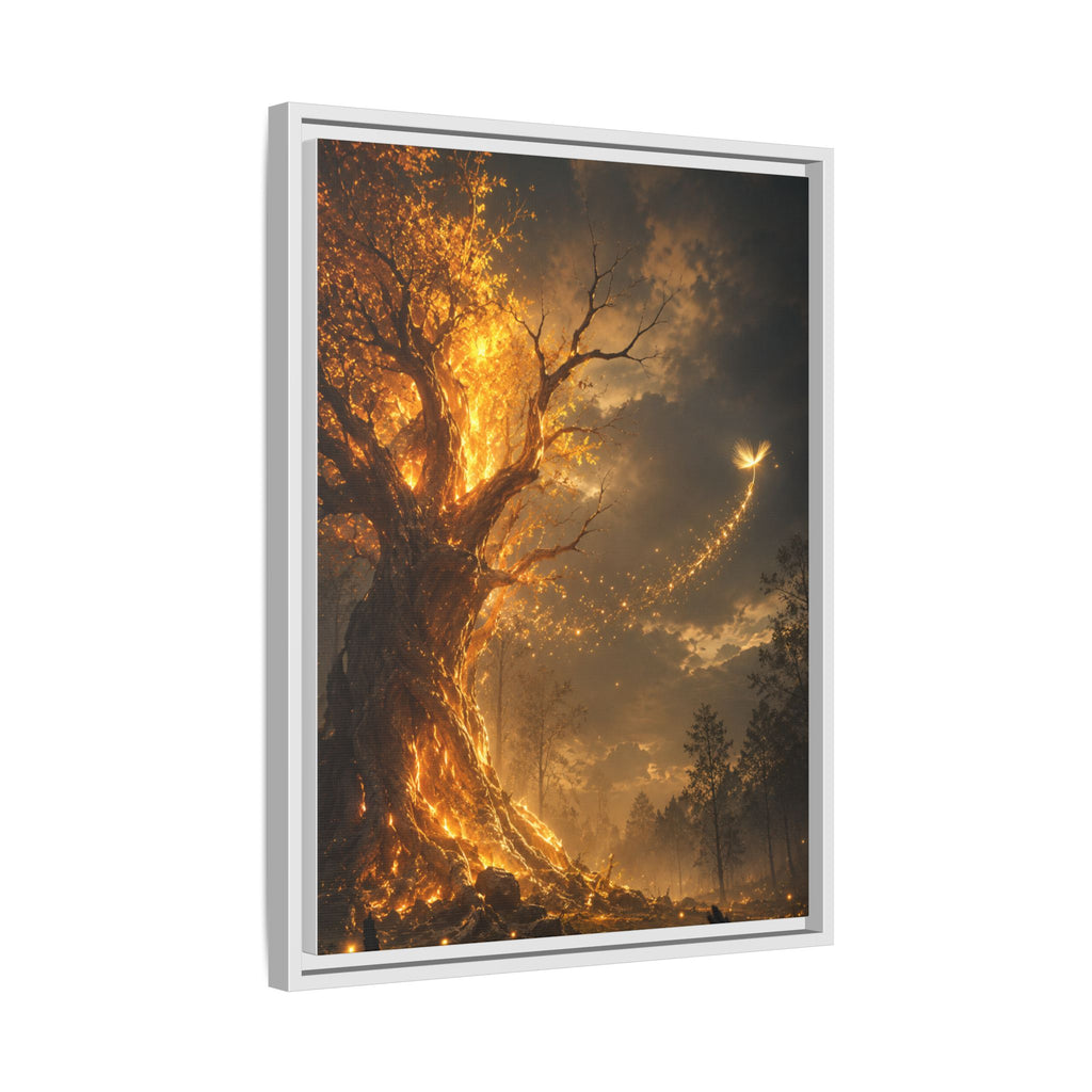 Framed Matte Canvas — Glowing Enchanted Tree Wall Art