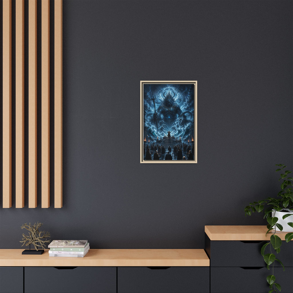 Framed Matte Canvas — Cosmic Dark Deity Art Print