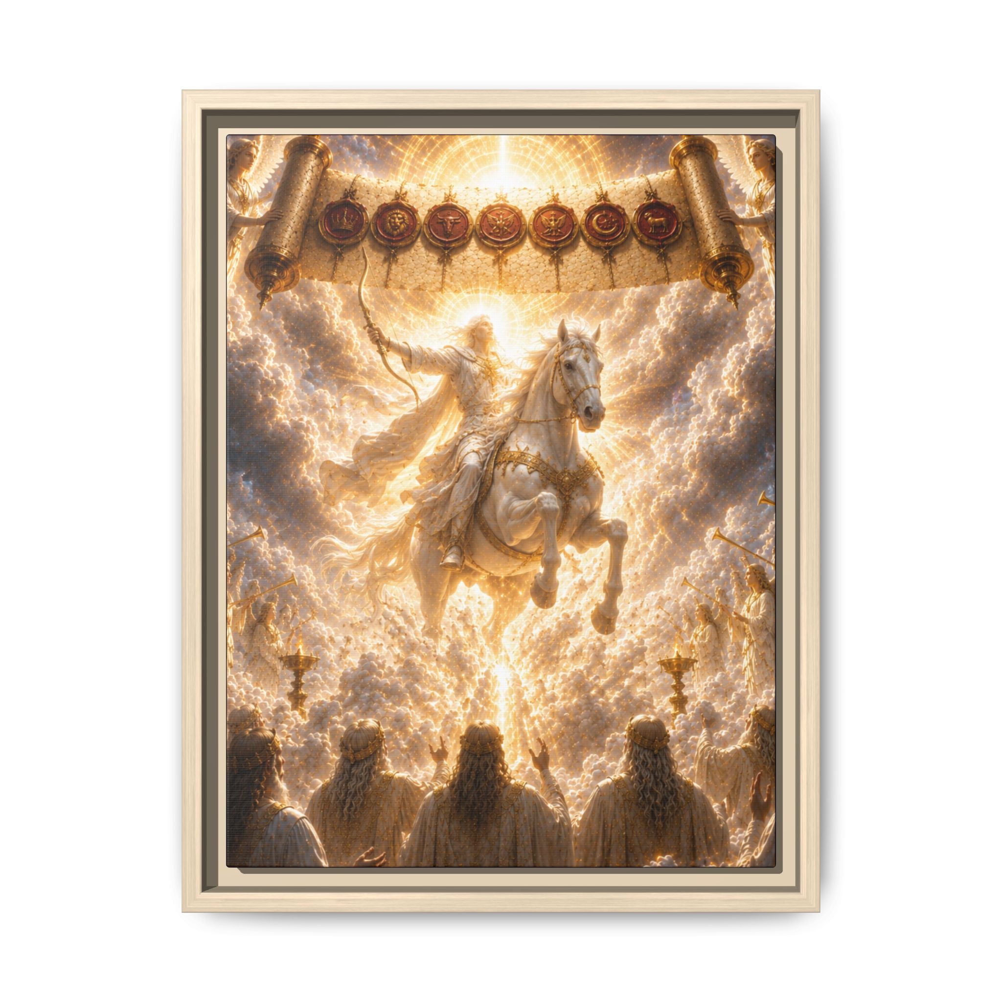 Fine Art Paper Print – Glorious Rider on White Horse Religious Wall Art