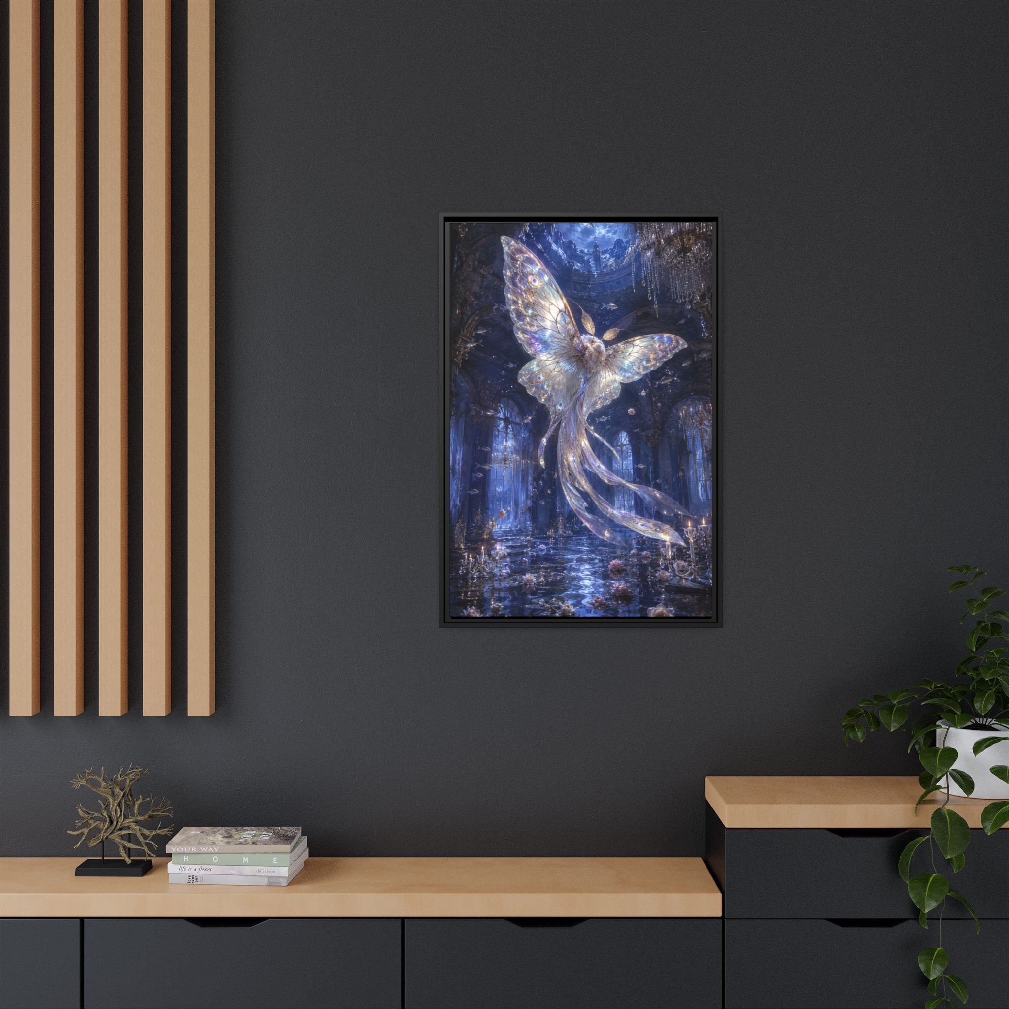 Ethereal Moonlit Moth Fine Art Paper Print Wall Art