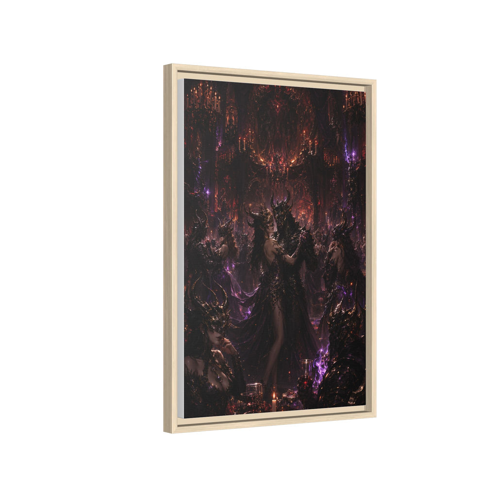 Framed Matte Canvas — Dark Fantasy Demon Lord Wall Art