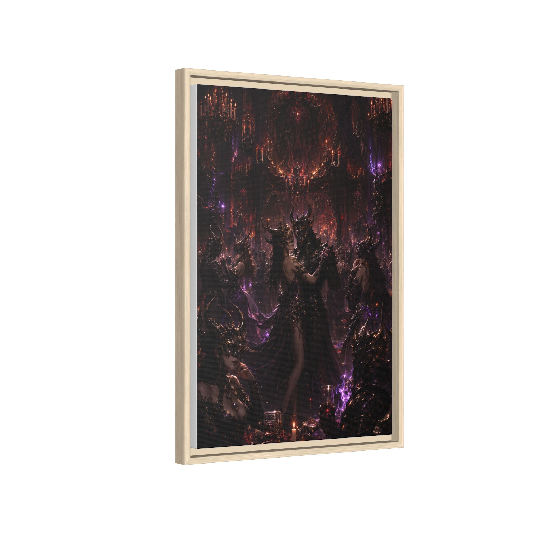 Framed Matte Canvas — Dark Fantasy Demon Lord Wall Art