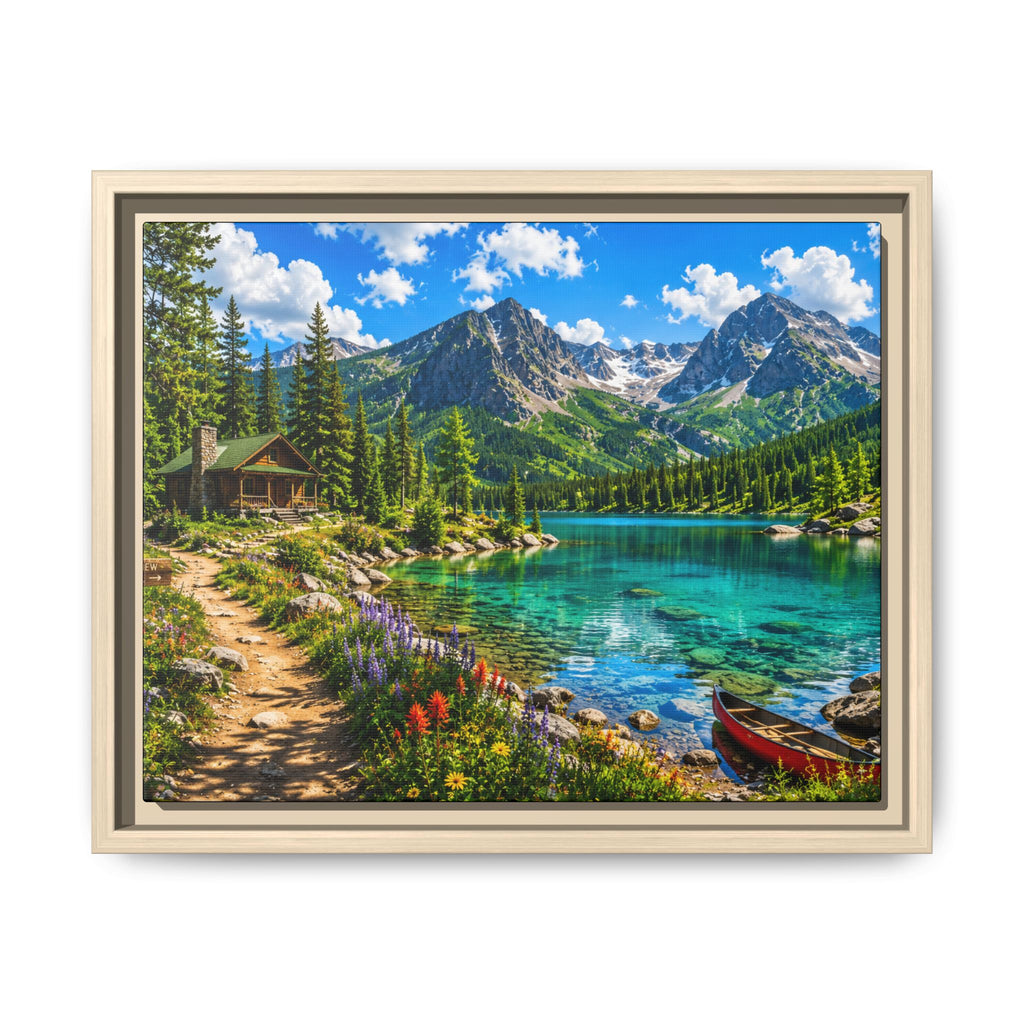 Framed Multi-Color Magnolia Canvas Print — Vibrant Floral Wall Art