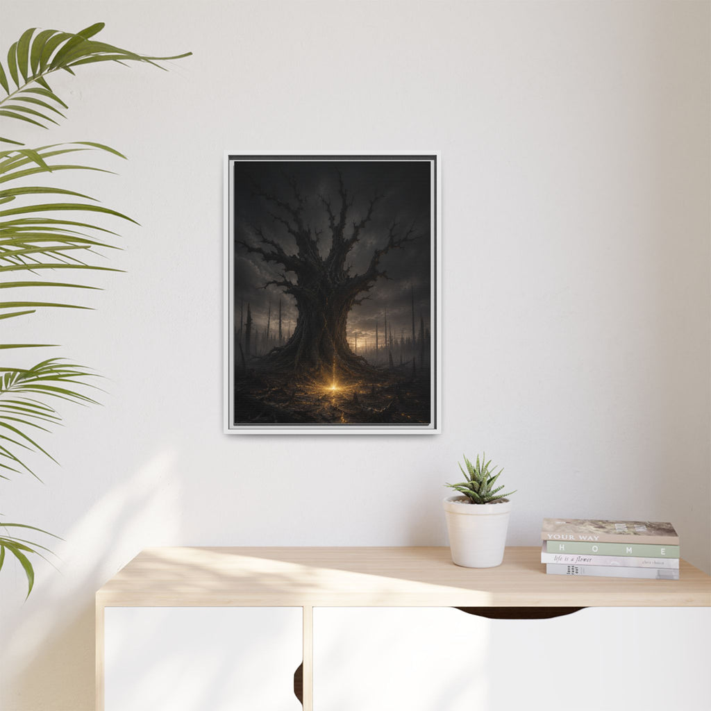 Dark Fantasy Tree Canvas Print — Framed Matte Wall Art