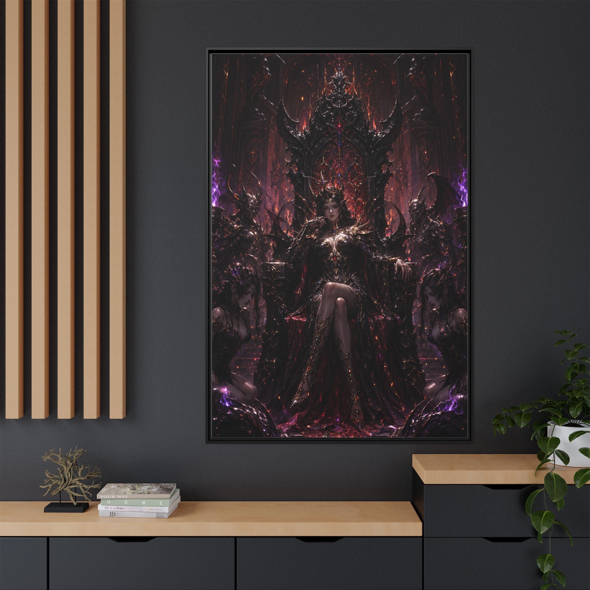 Dark Fantasy Queen Matte Canvas Framed Art