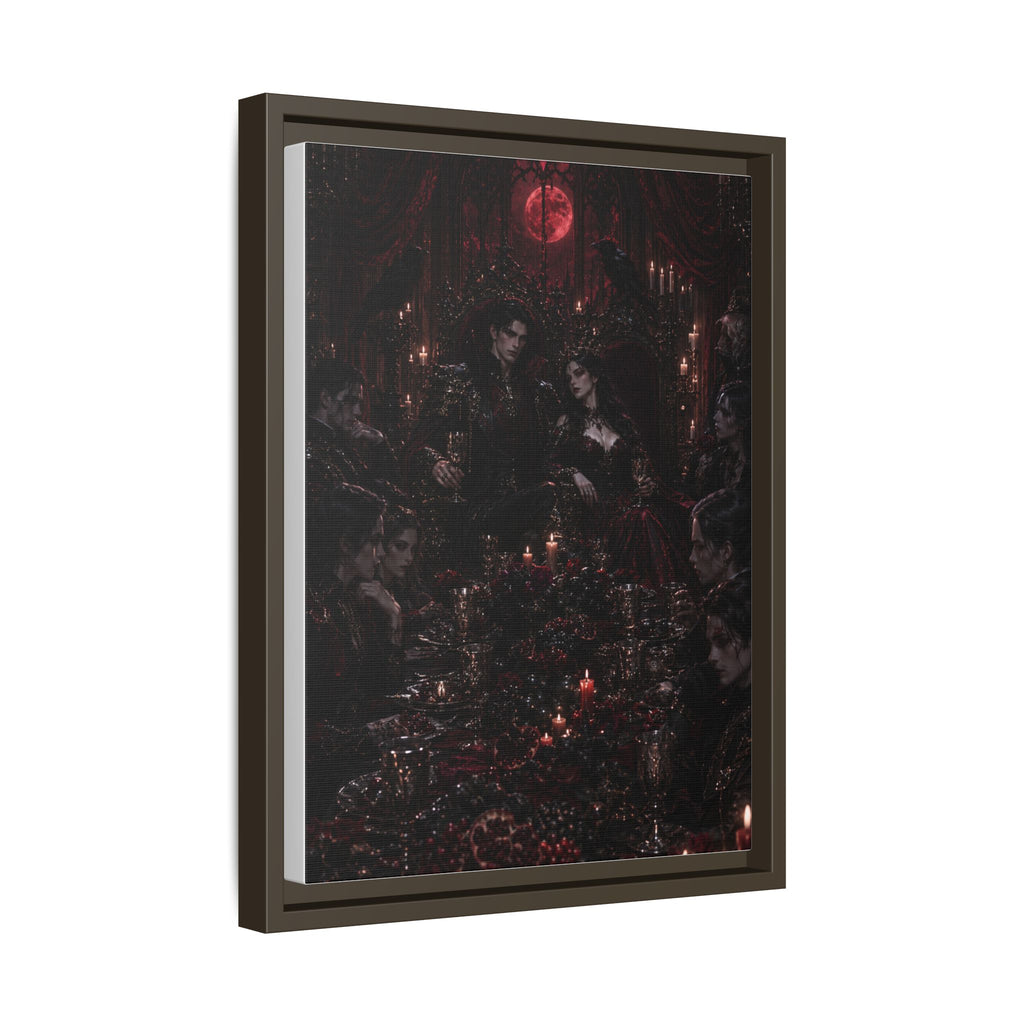 Gothic Victorian Dinner Party Matte Framed Canvas
