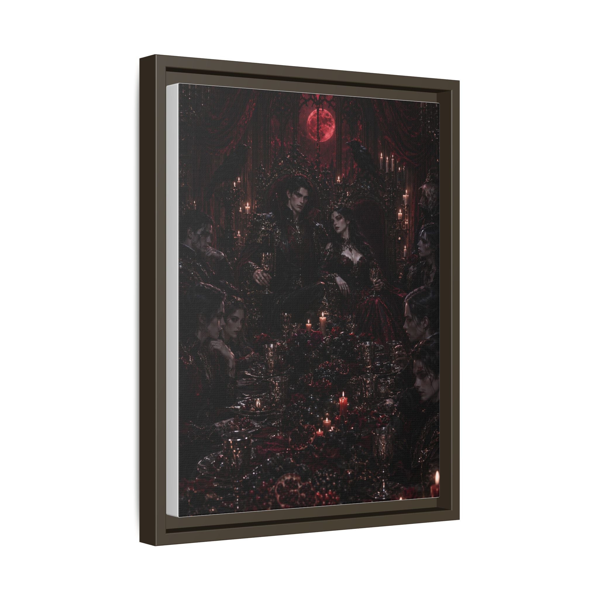 Gothic Victorian Dinner Party Matte Framed Canvas