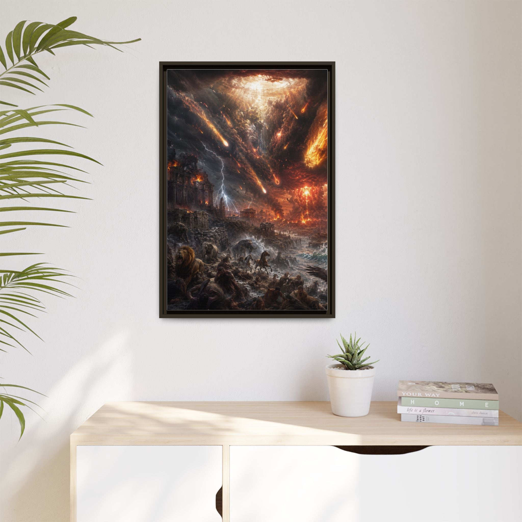 Apocalyptic Storm Matte Canvas Print (Framed)