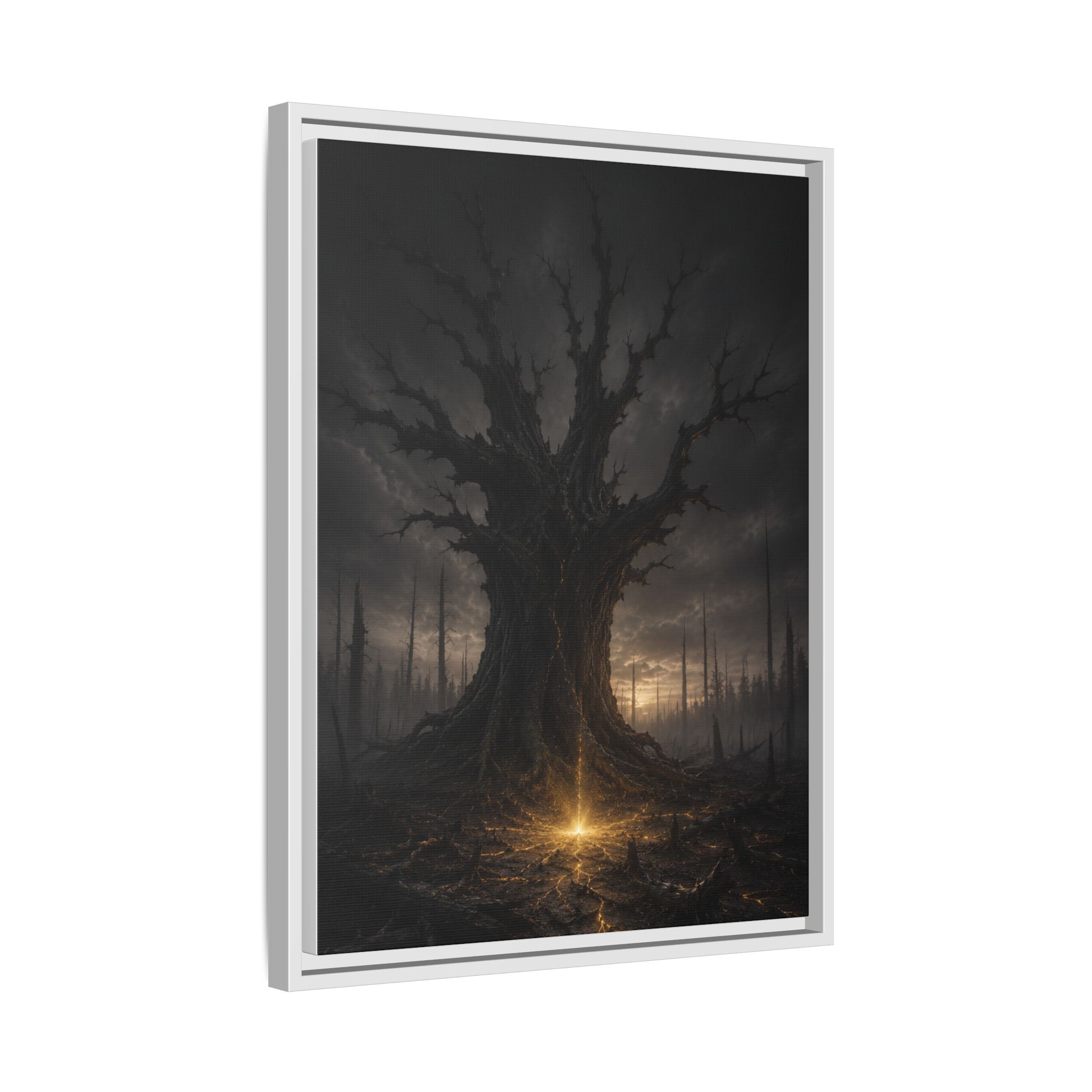 Dark Fantasy Tree Canvas Print — Framed Matte Wall Art