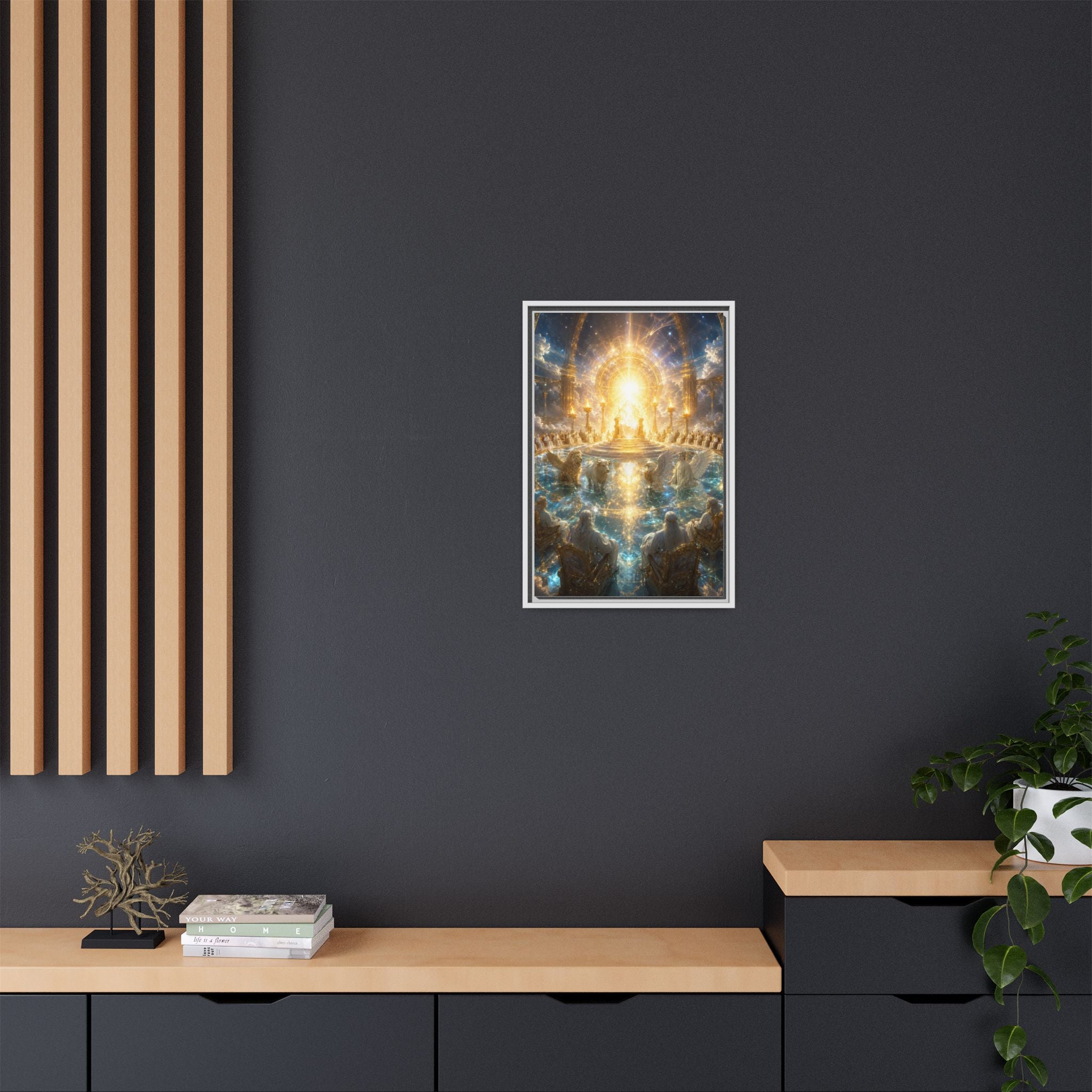 Heavenly Throne Room Matte Framed Canvas Print
