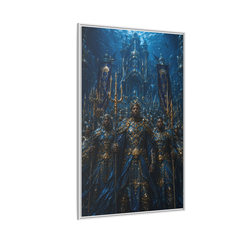 Framed Matte Canvas - Underwater King Artwork