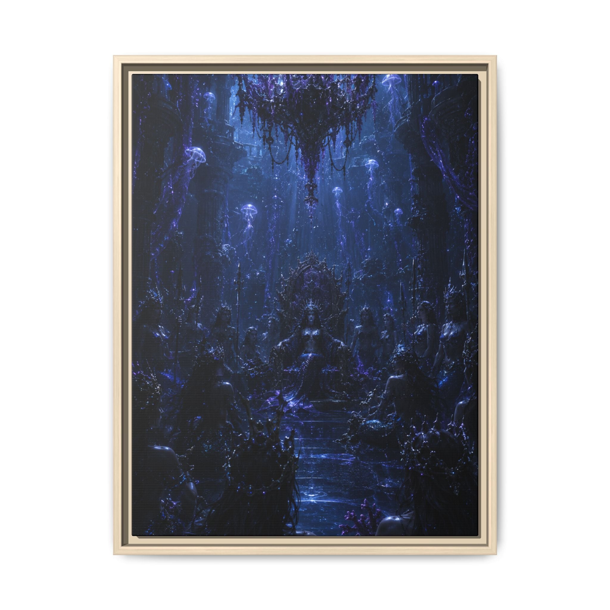 Mystic Blue Cavern Fine Art Paper Print