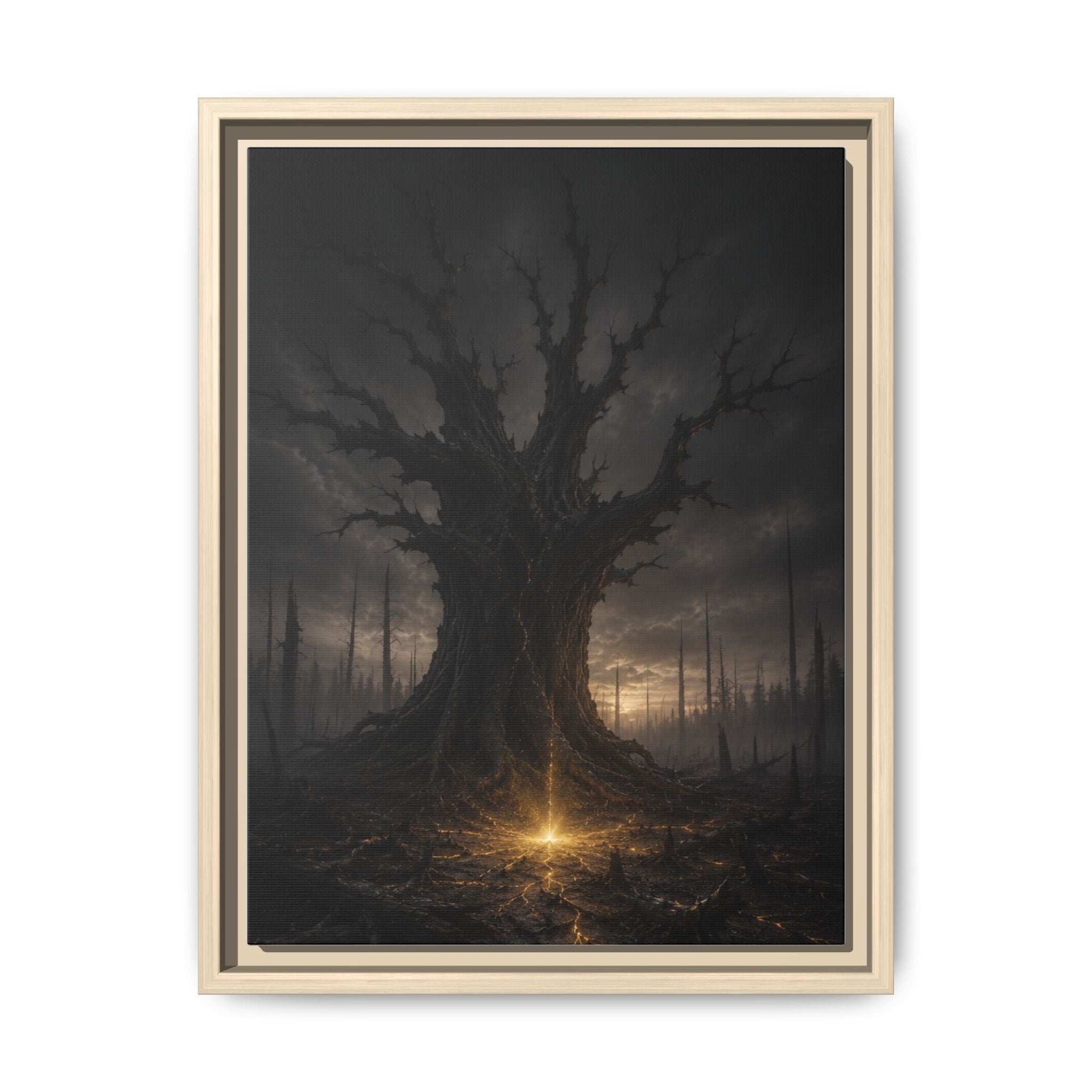Dark Fantasy Tree Canvas Print — Framed Matte Wall Art