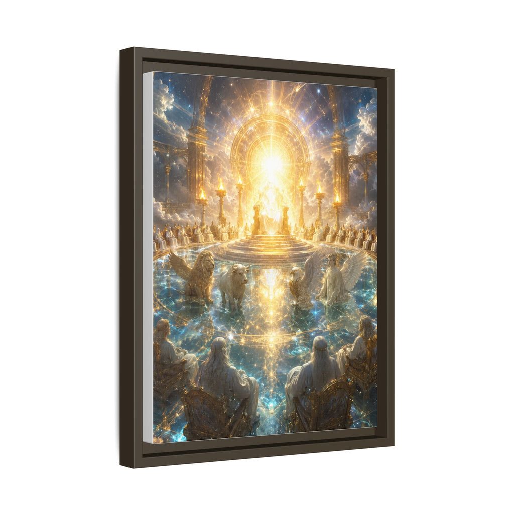 Heavenly Throne Room Matte Framed Canvas Print