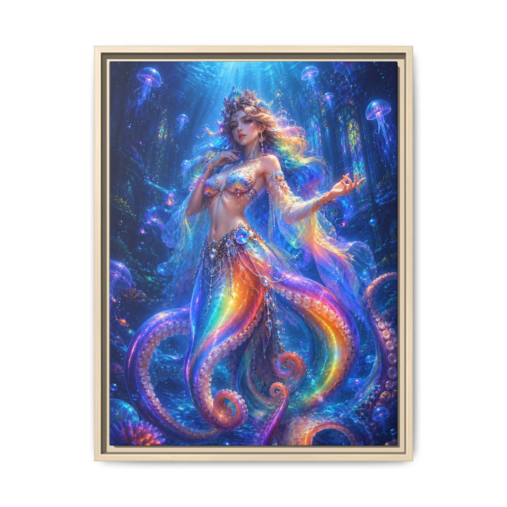 Fine Art Paper Print - Rainbow Octopus Goddess Wall Art
