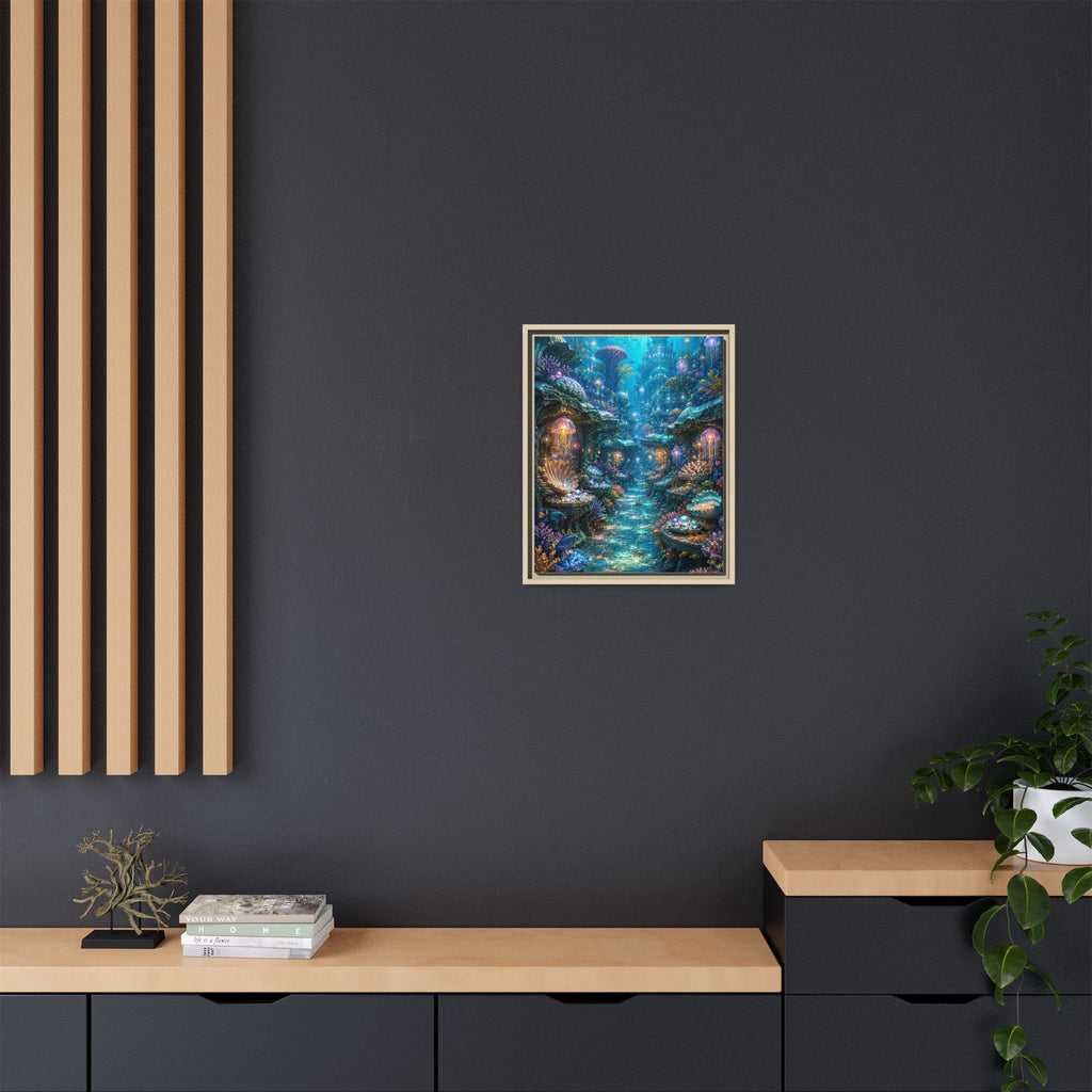 Framed Matte Canvas - Enchanted Underwater Coral Reef Print