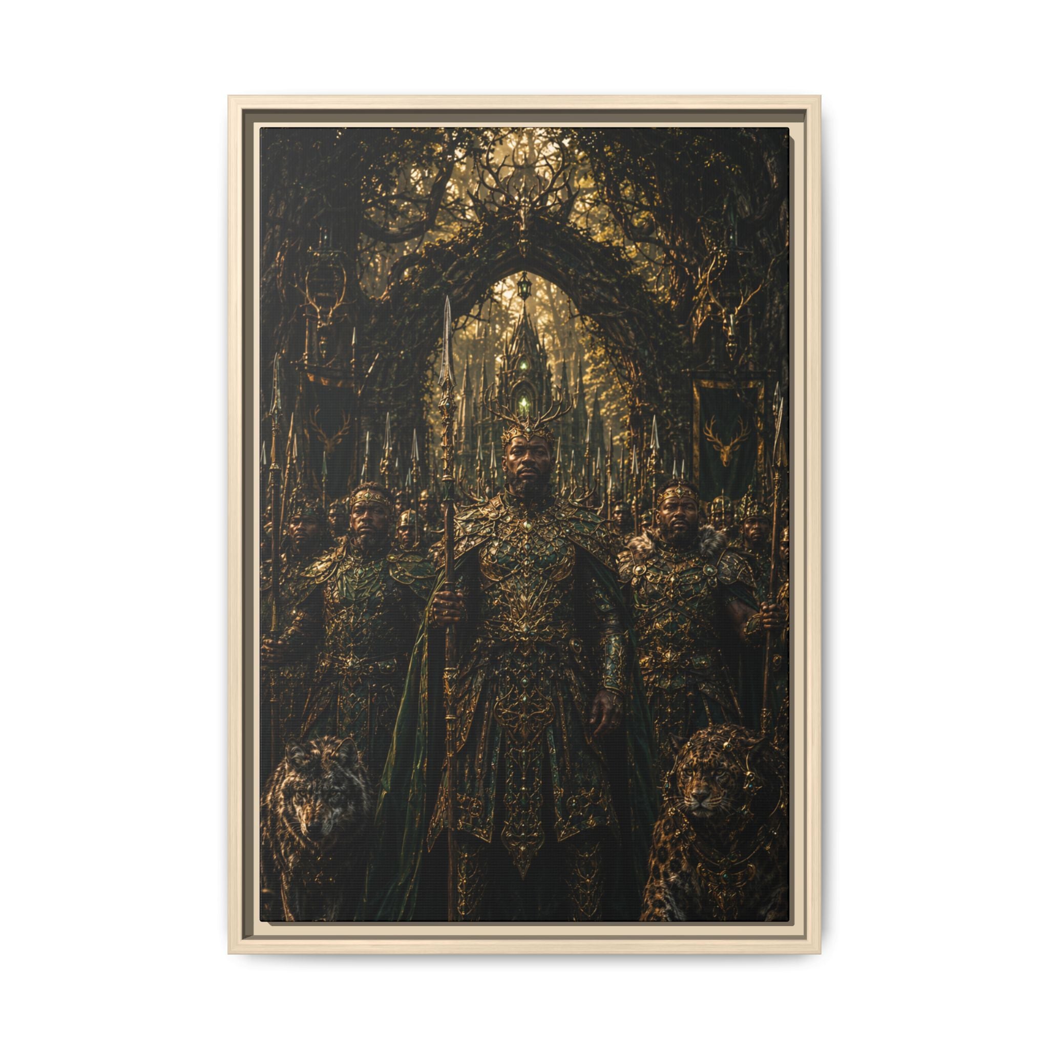 Fine Art Paper Print — Regal Fantasy King in Ornate Armor